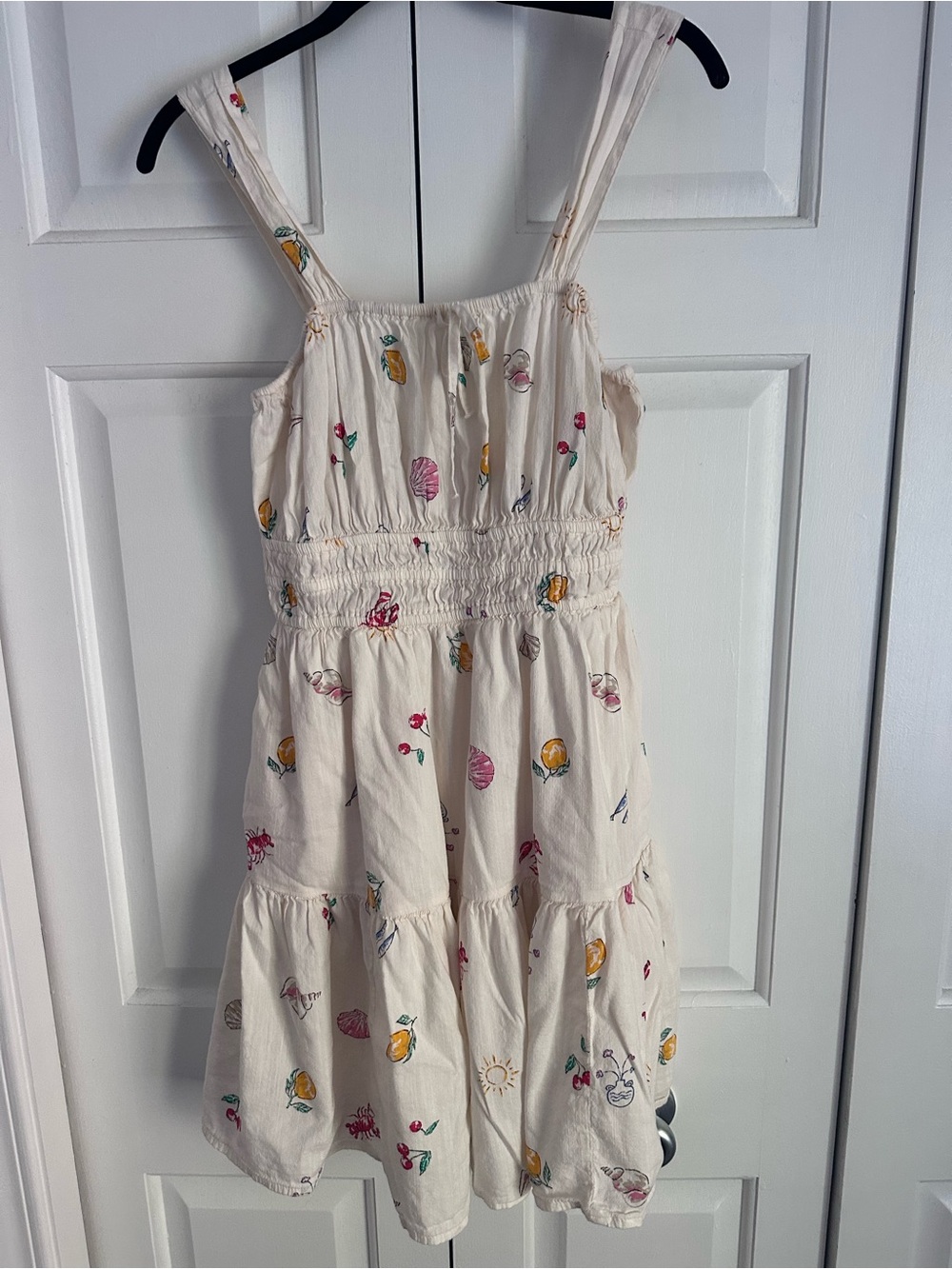 GAP pretty Cream Sundress with Fruit Print